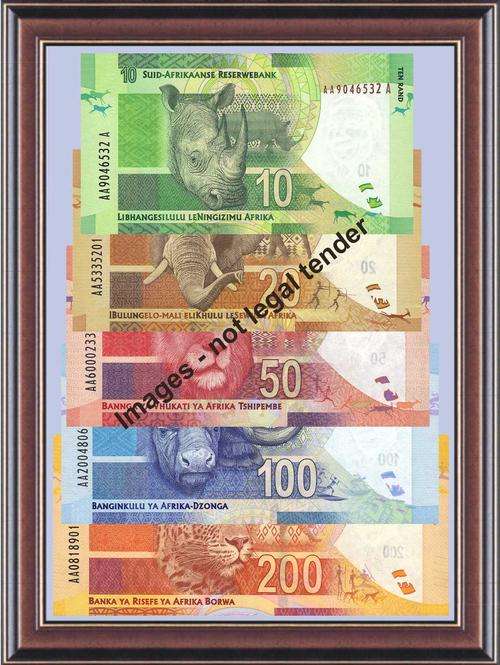 Set of New Mandela/Big 5 Marcus 2nd Issue - Unc AA prefixed set NEW