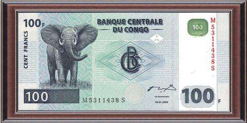 Banknotes A-Z  DRC P92A 100F