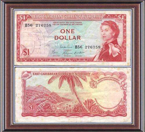 Banknotes A-Z  East Caribbean  1 dollar P13e  F