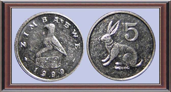 Zimbabwe  5c  KM2  1999  VF