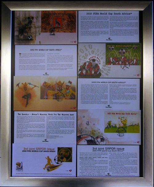 FIFA SA world cup framed FDC's 2006-2010 - A3