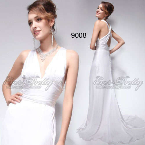 Idario Ice White Evening Dress Size 8