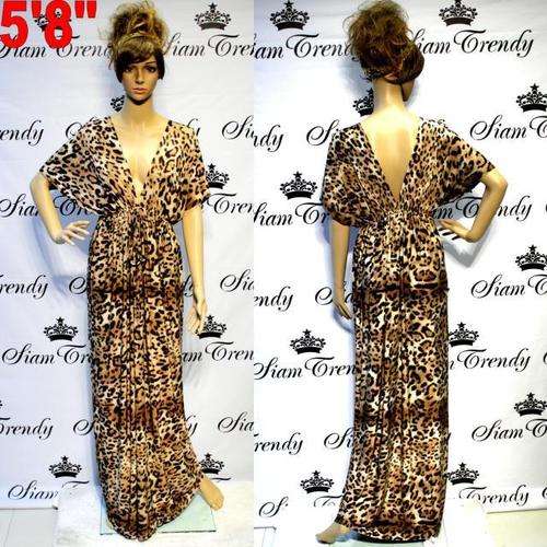 Leopard Print Maxi Dress Size 12