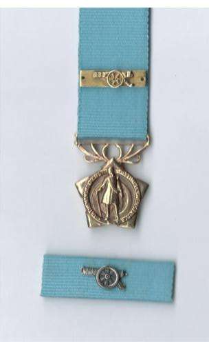 Van Riebeeck Decoration - Miniature with RARE Secondary Award Bar + Ribbon Emblem