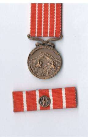 Louw Wepener Medal - Miniature with Ribbon Emblem