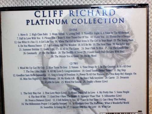 CLIFF RICHARD PLATINUM COLLECTION - 3CD BOXSET