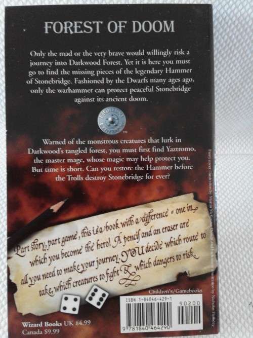 A FIGHTING FANTASY GAMEBOOK - FOREST OF DOOM