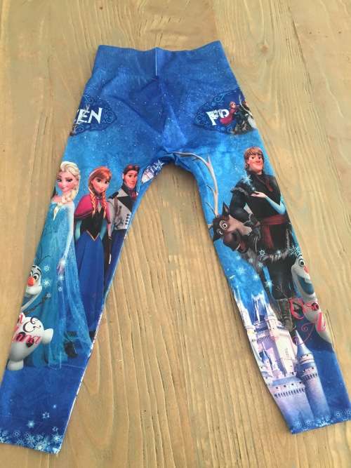 Blue Frozen Leggings Approx Age 5-6 see measurements