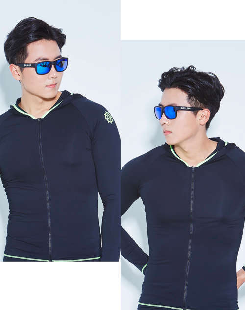 *In Stock* Ballop Blue Mirror, Black Framed PC Lens Sunglasses Imported- made in Korea