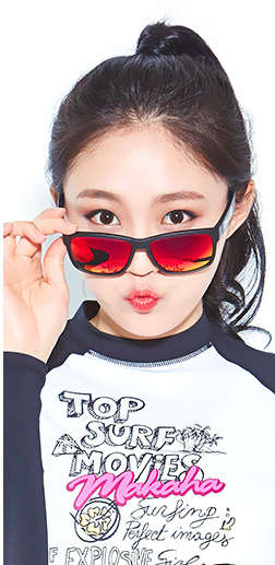 *In Stock* Ballop Red Mirror, Black Framed PC Lens Sunglasses Imported- made in Korea