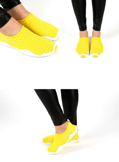 New Ballop Spider Yellow Aqua / Gym Shoe Lightweight (unisex) UK 7.5~8.5
