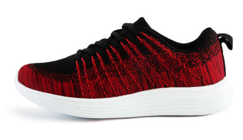 Mix Red and Black Ballop knit Sneakers for Men and Woman