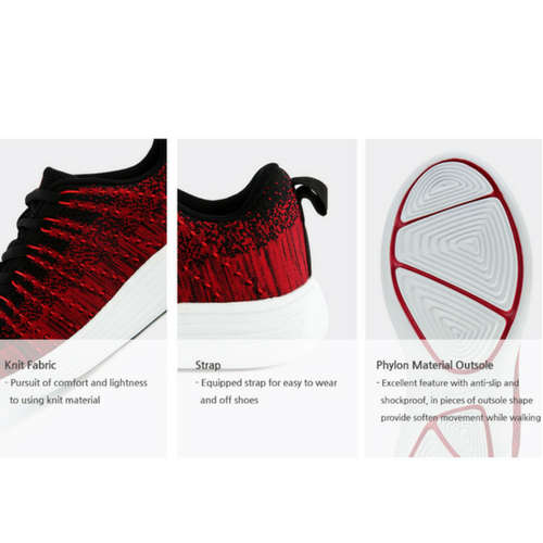 Mix Red and Black Ballop knit Sneakers for Men and Woman