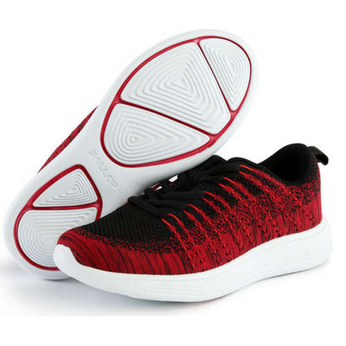 Mix Red and Black Ballop knit Sneakers for Men and Woman