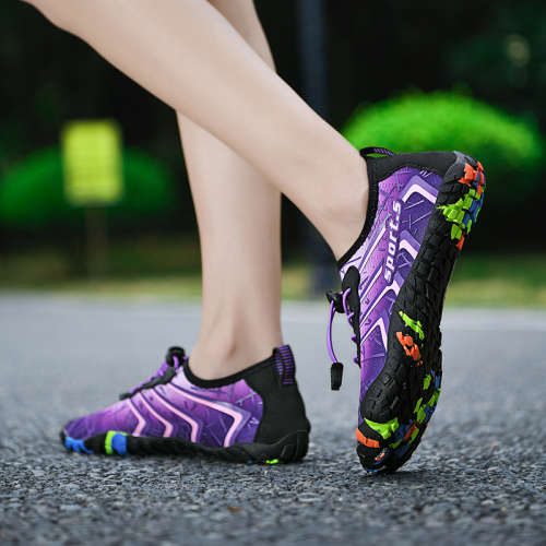 Gradient Purple Aqua / beach barefoot shoes Various Sizes