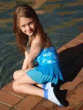 Kids Two tone Blue Aqua Airline Socks Swim Sox (Size XS to M)