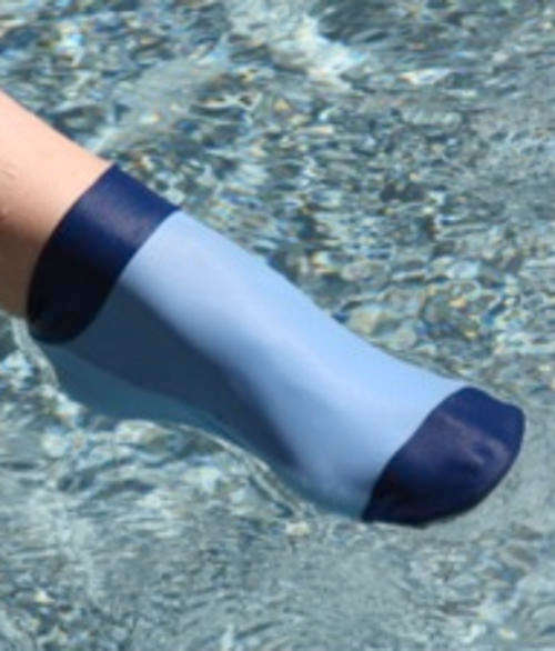 Kids Two tone Blue Aqua Airline Socks Swim Sox (Size XS to M)