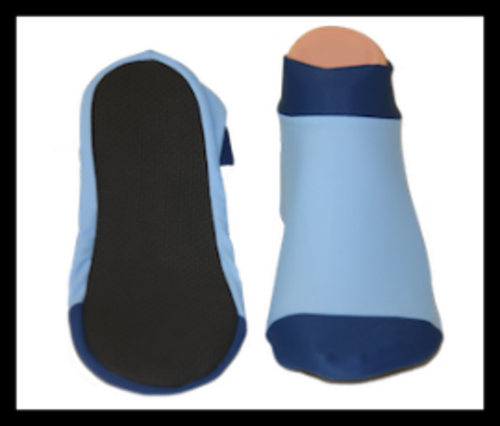 Kids Two tone Blue Aqua Airline Socks Swim Sox (Size XS to M)