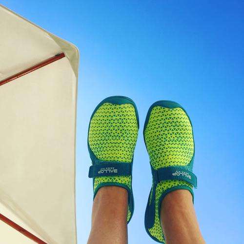 Tri Velcro green Unisex Ballop Skin Shoes  Gym | Flexible | Aqua| Size 3.5~4 inner sole 230mm