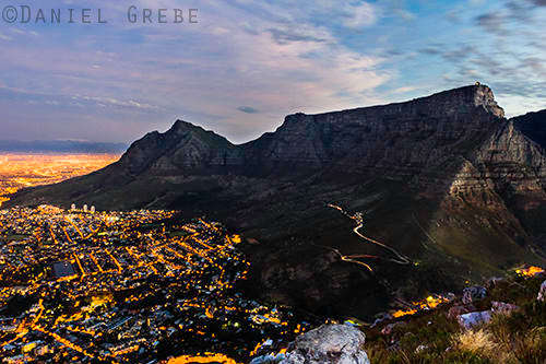 A4 Original Canvas Print of Table Mountain - Daniel Grebe