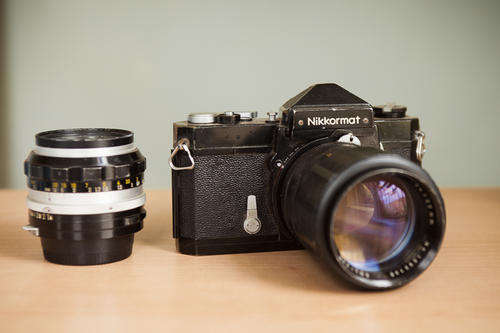 Original Nikkormat camera plus 2 Lenses. Perfect Working order