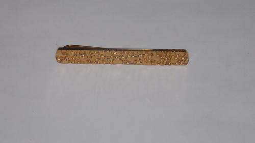 Vintage Gold tone Tie/money pin with abstract embossed design - immaculate