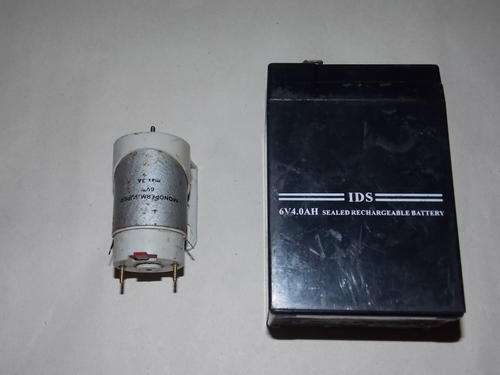 Vintage Marx Luder made in Germany Monoperm Super 6V motor + IDS 6V4AH sealed rechargeable battery