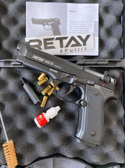 Retay Mod92 9mm Blank and Pepper Rounds Gun + 50 Blanks Rounds