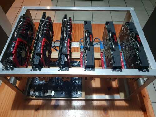 6 x unidentified MSI and ASUS graphic cards ( GPU MINER )