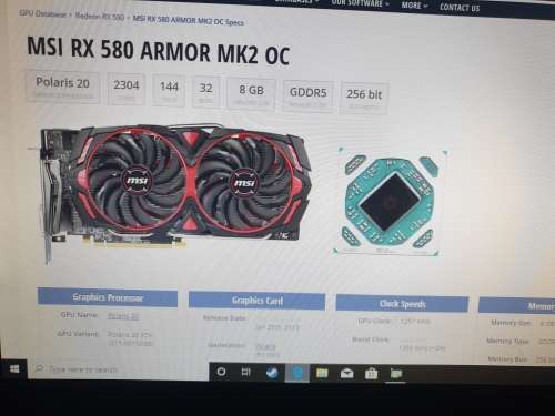 MSI RX580 8GB  FUALTY ERROR CODE 43
