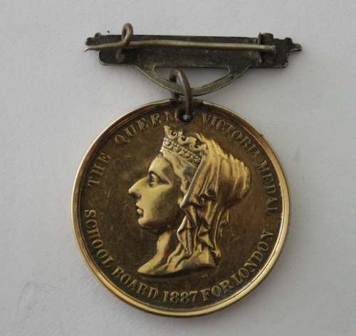 1889 Queen Victoria School Medal for attendance