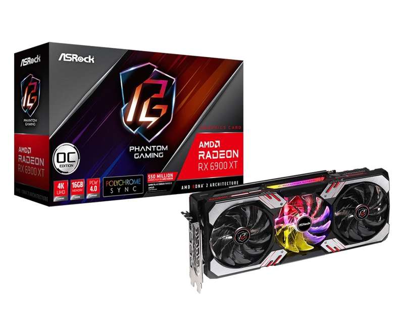 ASRock Phantom Gaming AMD Radeon RX 6900XT OC 16GB GDDR6 Graphics Card