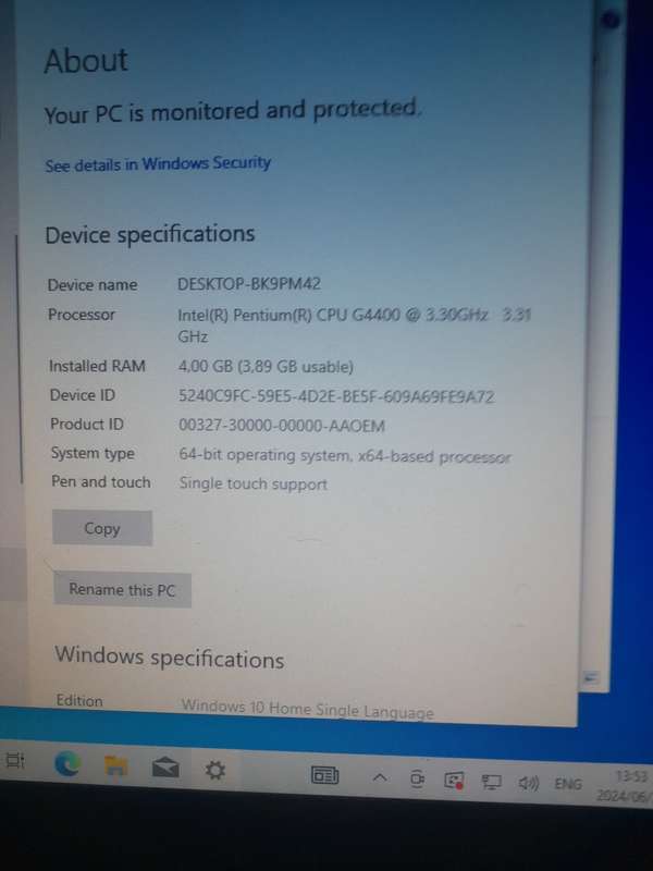 HP Desktop 6th Gen DDR4