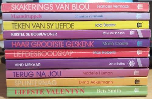 Afrikaans Romanza: Lot 10 - Verskeie Titels en Skrywers.