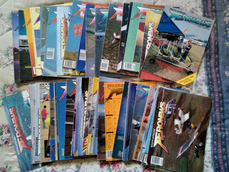40x South African Aeronews Magazines from 1980`s (Great collection for any Pilot Hangar)