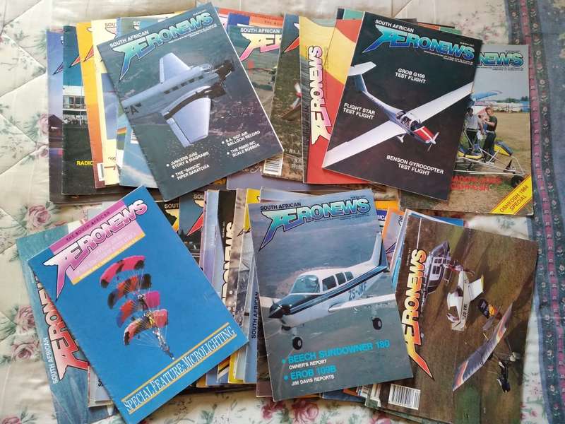 40x South African Aeronews Magazines from 1980`s (Great collection for any Pilot Hangar)