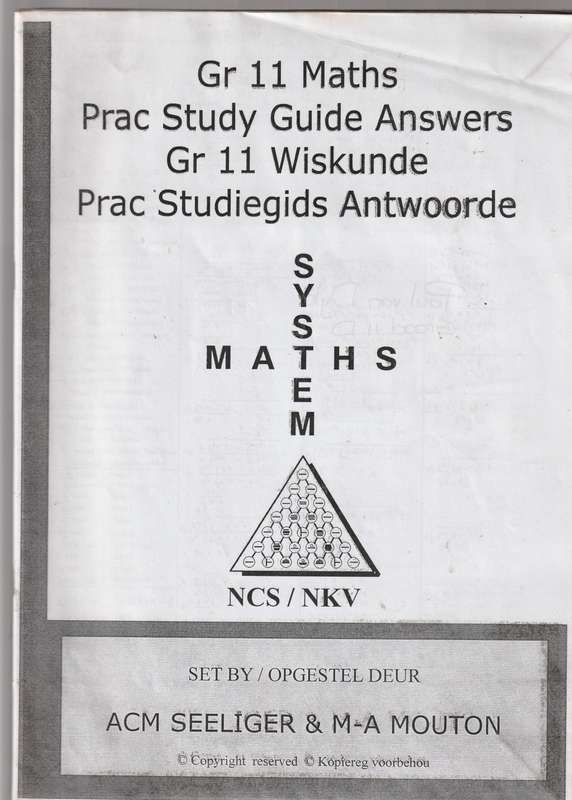 Wiskunde Studiegids Graad 11 + Studie Gids Antwoorde