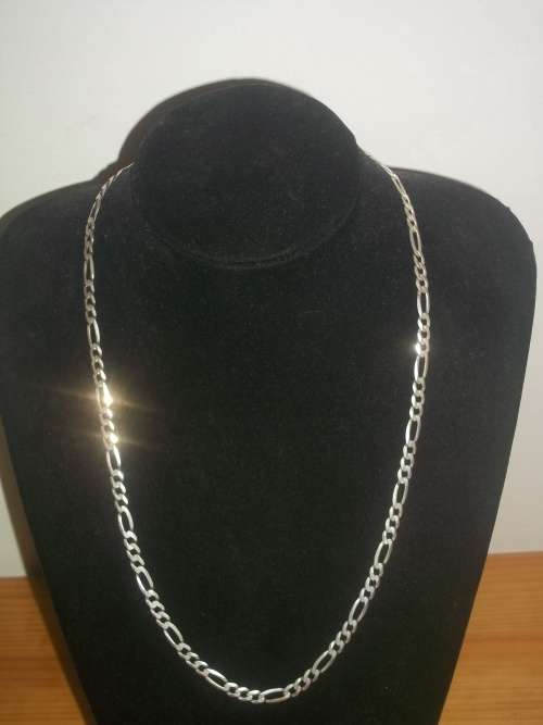 *** Stunning Mens 925 Solid Sterling Silver Figaro Chain - Made in Italy!!***