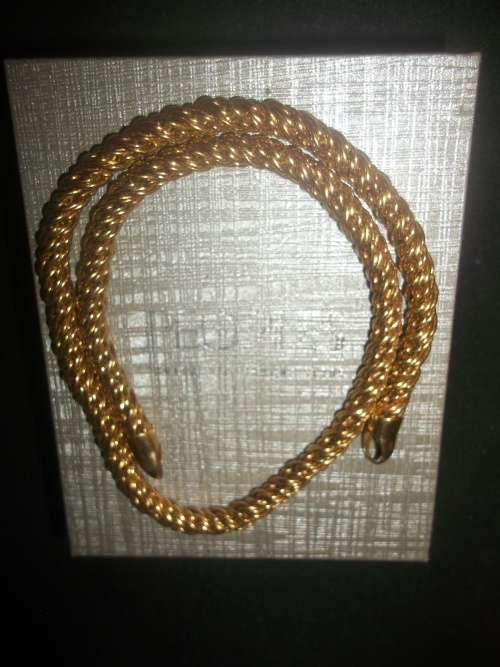 Victoria Coin in 18kRGP Bezel and Unmarked Ladies Gold Rope Chain in Box (Missing Clasp)