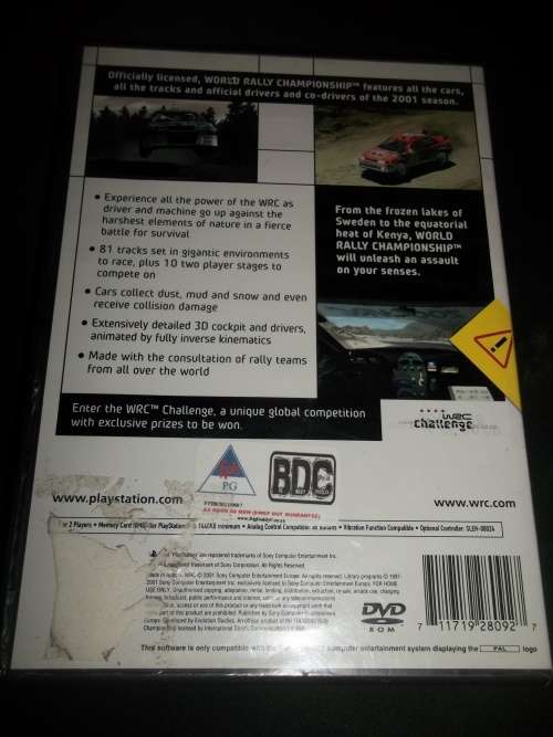 ***PS2*** WORLD RALLY CHAMPIONSHIP  - COMPLETE