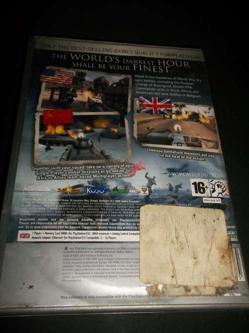 ***PS2*** CALL OF DUTY: FINEST HOUR - COMPLETE