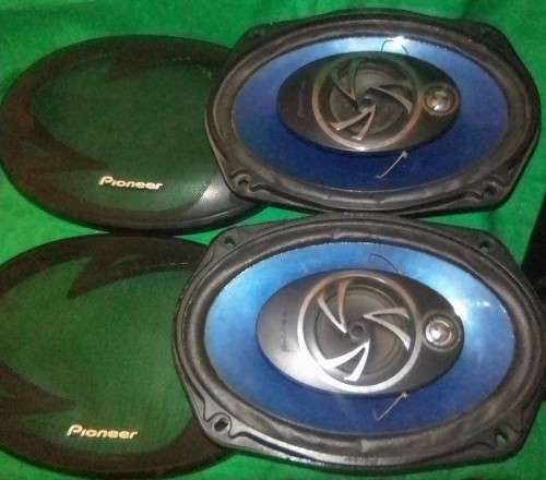 **OLD SKOOL** PIONEER 6x9 3 WAY COAXIAL CAR SPEAKER PAIR + GRILLES ~ (TS-A6961E/R ~260w@40w RMS)