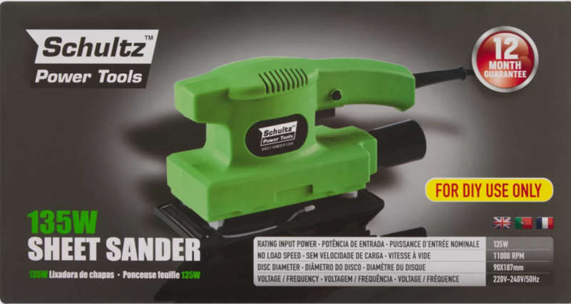 Schultz 135w Sheet/Belt Sander  *Retails @ R349*