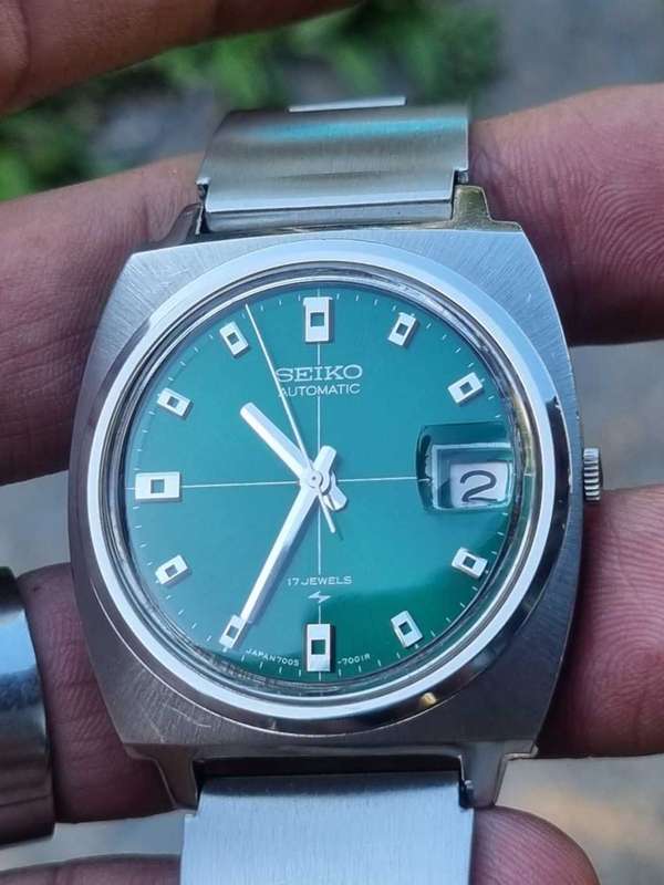 Vintage Seiko 7005 7001 with Green sunburst dial bobshop .za