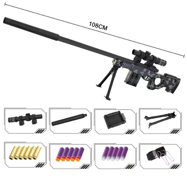 M24 Elite Toy Gun Rifle with Soft Bullet - Exciting and Safe Outdoor Play for Kids