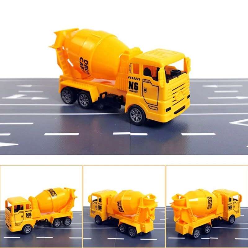 Set Of 4 Construction Vehicles, Engineering Toys For Kids