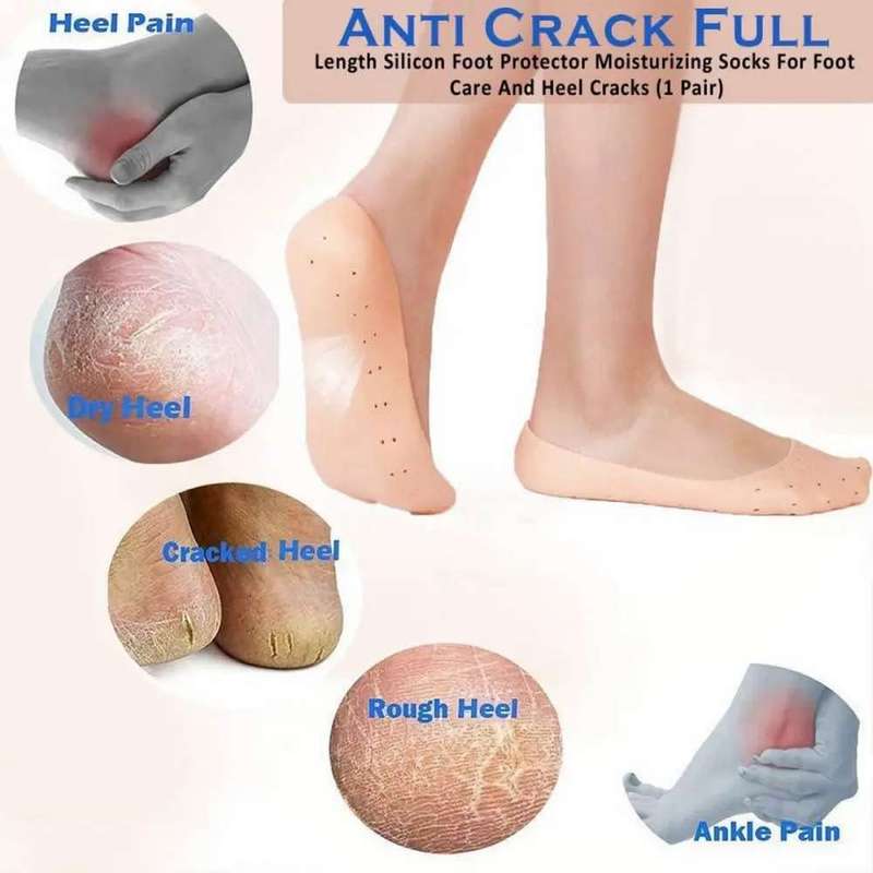 Two Pairs Of Silicone Feet Moisturizing Socks-Care Foot Socks