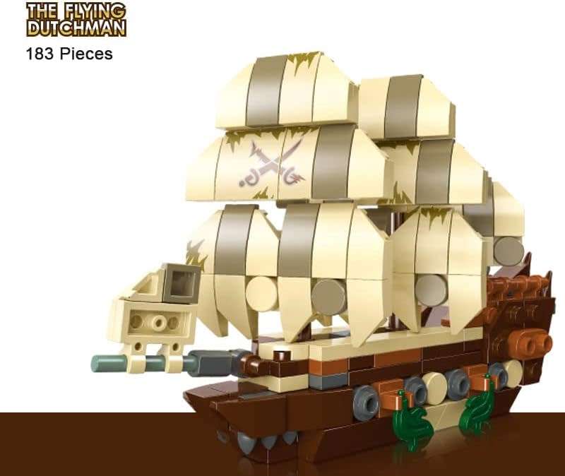 The Flying Dutchman Pirate Ship Building Blocks Toy Set