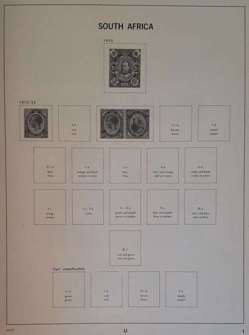 Union of South Africa Davo stamp album - Deventer and Holland edition