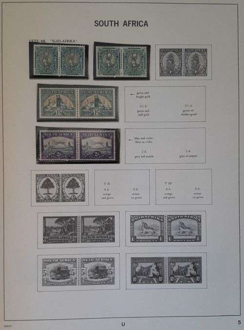 Union of South Africa Davo stamp album - Deventer and Holland edition